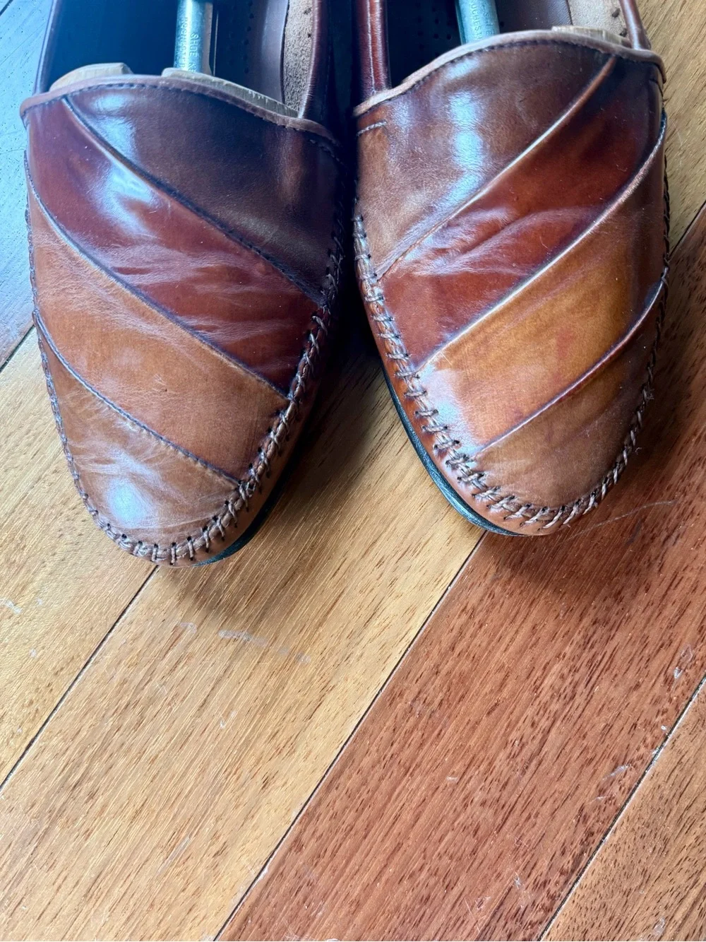 Men’s Vintage Georgio Brutini Brown Leather Slip-On Loafers